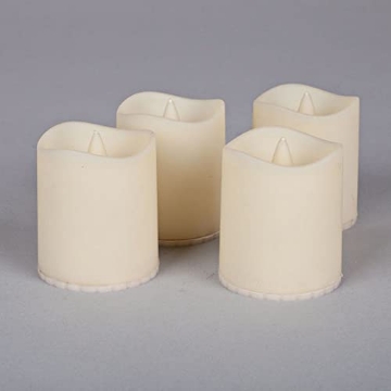 Picture of EVERLASTING GLOW 39201 Gerson 39201-1.5" x 1.7" Battery Operated Everlasting Glow Bisque Resin Votive Candle LED with Timer (4 Pack) (EA)