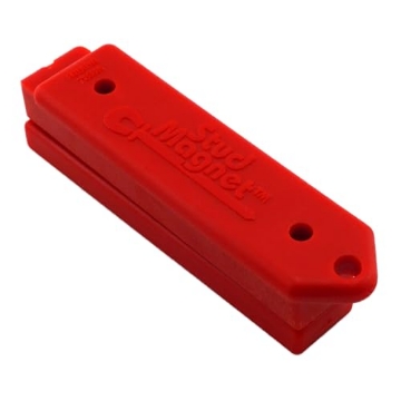 Picture of Magnet Source 07612 Master Magnetics Magnetic Stud Finder with Shield - Drywall Screw and Nail Detector Tool - Made with Strong Neodymium Magnets - 4.25" L - Red - 1-Pack (EA)