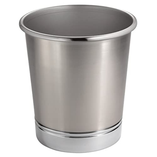 Picture of IDESIGN 76550 Interdesign Metal Waste Can 9.5" W X 10.6" H X 9.5" D Transitional Design Stainless Steel (PK-2-EA)