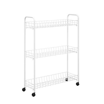 Picture of Honey Can Do CRT-01149 Honey-Can-Do Crt-01149 3-Tier Laundry Cart, 23"L x 8"W x 31"H, White (EA)