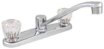 Picture of Ldr 013 3101CP LDR 013 3101CP Kitchen Faucet, Dual Acrylic Handle Without Spray, Chrome (EA)