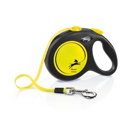 Picture of Flexi PNG.266.S NEO15 Flexi Neon Retractable Dog Leash (Tape) , 16 ft, Large, Black/Neon (EA)