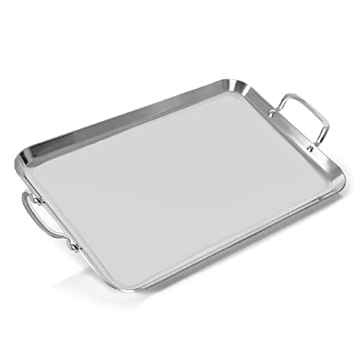 Picture of Bf Systems KTGRIDDT Chef's Secret Stainless Steel Double Griddle, 18 Inches by 11 Inches, Ideal for Grilling (EA)