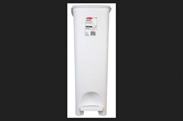 Picture of RUBBERMAID COMMERCIAL 284802 Rubbermaid 11.25 gal. White Slim Step Wastebasket (PK-2-EA)