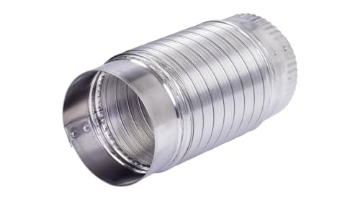 Picture of DEFLECTO MAC36024/6 Deflecto Semi Rigid Aluminum Duct with Attached Connectors, Silver, 4" x 24" (MAC36024/6) (EA)