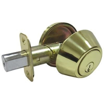 Picture of FU HSING AMERICAS INC DL71 TAIWAN FU HSING INDUSTRIAL CO DL71 KD Tru-Guard Polished Brass Single Cylinder deadbolt (EA)