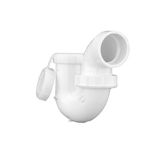 Picture of CHARLOTTE PIPE PVC00711P0600 Charlotte Pipe 1-1/2" P-Trap Pipe Fitting - with Union Polynut Schedule 40 PVC DWV (Drain, Waste and Vent) Durable, Easy to Install, and High Tensile for Home or Industrial Use (Single Unit) (EA)