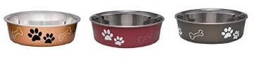 Picture of Boss Products Usa Llc 7407XLBM Loving Pets Assorted Bones and Paw Prints Stainless Steel Extra Large Pet Bowl for Dog (EA)