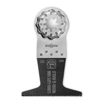 Picture of FEIN POWER TOOLS INC 63502160260 Fein Starlock E-Cut Long-Life Saw Blade - Precision Cutting for Wood, Drywall & Plastics, Bimetal with Teeth Set, 1-3/8" Medium Width, 2" Length - 63502160260 (EA)