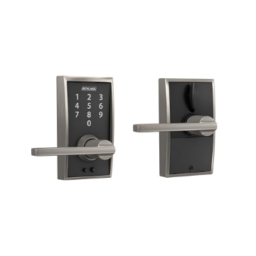 Picture of Ingersoll Rand FE695VCEN619LAT Schlage FE695 CEN 619 LAT Touch Century Lock with Latitude Lever, Electronic Keyless Entry Lock, Satin Nickel (EA)