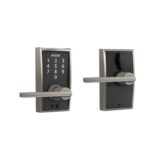 Picture of Ingersoll Rand FE695VCEN619LAT Schlage FE695 CEN 619 LAT Touch Century Lock with Latitude Lever, Electronic Keyless Entry Lock, Satin Nickel (EA)