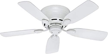 Picture of Hunter Fan Company 51059 Hunter Fan Company 51059 Hunter Indoor Low Profile IV Ceiling Fan with Pull Chain Control, 42", White Finish (Single Pack) (EA)
