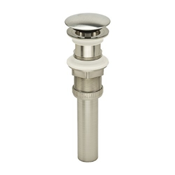 Picture of DECODRAIN PF0717-BN PF WaterWorks DecoDRAIN Push Pop-Up Sink Drain Plated ABS Body No Overflow - Umbrella Cap (Dia 2.5"); Brushed Nickel; PF0717-BN (EA)