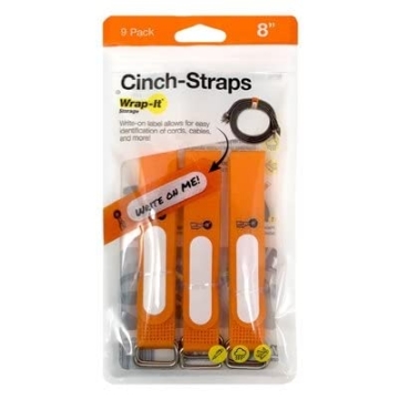 Picture of WRAP-IT 209-08OR Wrap-it 209-08or Cinch Strap Storage Straps, Orange, 8 Inch (EA)