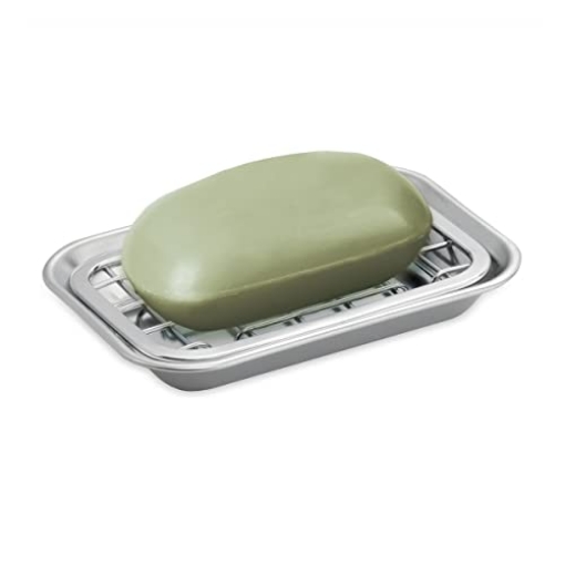 Picture of IDESIGN 73012 iDesign Gia Bar Soap Dish for Bathroom Vanities, Kitchen Sink - 2 Piece, Polished (EA)