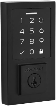 Picture of Kwikset 992700-005 Kwikset 9270CNT-514S Contemporary SmartCode Touchpad Electronic Deadbolt SmartKey Matte Black Finish (EA)