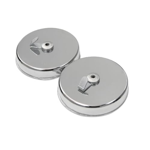 Picture of Magnet Source 07254 Master Magnetics Magnetic Window Décor Hooks - 2.63" Diameter, 0.750" Thick, Chrome, Pack of 2, 07254 (EA)