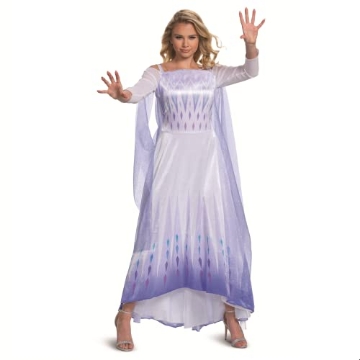 Picture of Disguise DG104159B Elsa Costume, Official Disney Frozen 2 Elsa Adult Costume Dress Outfit, Womens Size Medium (8-10) (EA)