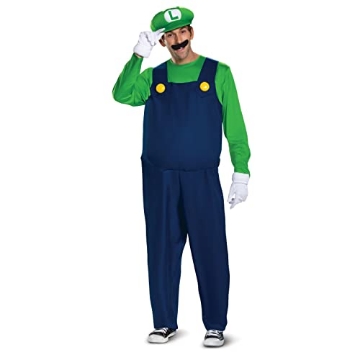 Picture of Disguise DG11001D Disguise Men's Luigi Deluxe Adult Costume, Green, XL (42-46) (EA)