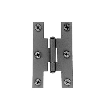 Picture of ACORN MFG AH1BQ Acorn AH1BQ 3" H x 1 13/16 W "H" Style Cabinet Hinges in Forged Iron, Black (1 Pair) (EA)