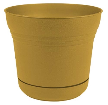 Picture of Bloem, Lcc. SP0523 Bloem Saturn Planter w/Saucer (SP0523), Earthy Yellow, 5", 5" (EA)
