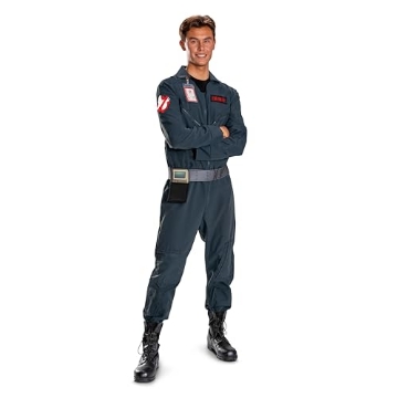 Picture of Disguise DG164309SXS Disguise Ghostbuster Engineer Costume, Deluxe Official Ghostbusters Frozen Empire Halloween Costume Jumpsuit, Size XS/S (EA)