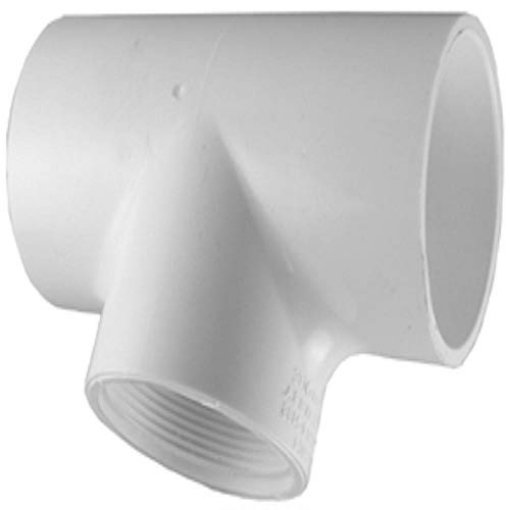 Picture of CHARLOTTE PIPE PVC24011400 CHARLOTTE PIPE 1 1/2 SCH 40 TEE SXSXFPT PRESSURE (1 Unit Piece) (EA)