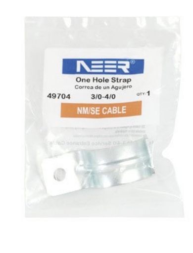 Picture of SIGMA ENGINEERED SOLUTIONS 49704 Sigma Electric ProConnex 3/0-4/0 Dia. Zinc-Plated Steel 1 Hole Strap 1 pk (EA)