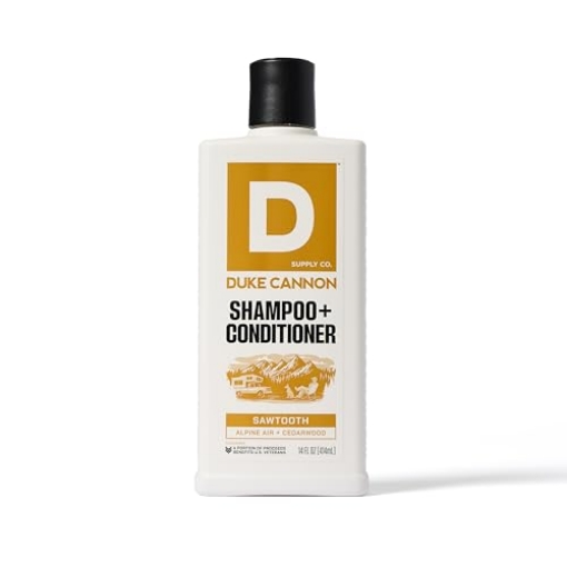 Picture of DUKE CANNON - HC21-SWTH14 Duke Cannon Supply Co. 2-in-1 Hair Wash - Masculine Scent - Gentle Cleansing Hair Wash For Men - Stimulating Hair Shampoo & Conditioner - Strengthens Hair - Sawtooth Shampoo/Conditoner (14 oz) (EA)