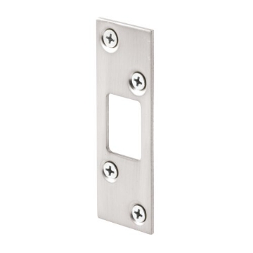 Picture of Prime E 2461 Prime-Line E 2461 1-1/4 In. Satin Nickel Plated Stamped Steel Constructed Deadbolt Strike (Single Pack) (EA)