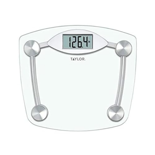 Picture of TAYLOR PRECISION PRODUCTS 75064192 Taylor Digital Bathroom Scale, Body Weight Scale, Instant On and Off, 400 lb Capacity, Sturdy Clear Glass with Chrome-Finish Base (PK-2-EA)