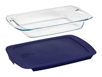 Picture of Pyrex 1085803 Pyrex 9.75 in. W x 15.5 in. L Baking Dish Blue/Clear - Case of: 22 (PK-2-EA)