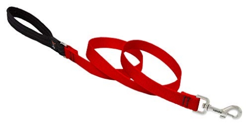 Picture of Lupine Collars & Leads 22509 Dog Leash by Lupine in 3/4" Wide Red 6-Foot Long with Padded Handle (EA)