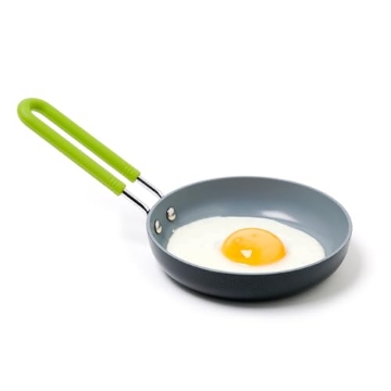Picture of GREENPAN CW001359-017 GreenPan Mini Healthy Ceramic Nonstick, 5" Round Egg Pan, PFAS-Free, Dishwasher Safe, Stay Cool Handle, Black (EA)