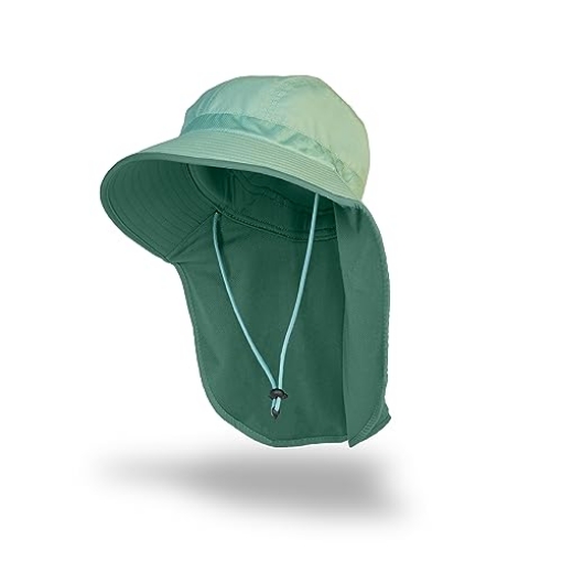 Picture of FARMERS DEFENSE HT-SN-MGN FARMER'S DEFENSE Sun Hat | UPF 50+ Sun Protection | Wide Brim | Neck Flap | Lifeguard Hat | Lightweight | Beach, Gardening, Fishing, Hiking, Outdoors | Meadow Green (EA)