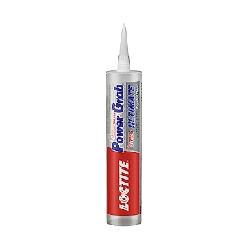 Picture of Loctite 2442595 Loctite Power Grab Ultimate Crystal Clear Construction Adhesive, 9 fl oz Cartridge, 1 Pack - Versatile Construction Glue for Cement, Tile, Wall & More (PK-12-EA)