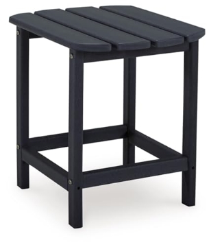 Picture of SIGNATURE DESIGN P008-703 Signature Design by Ashley Sundown Treasure Modern Weather Resistant Outdoor End Table, Black (EA)