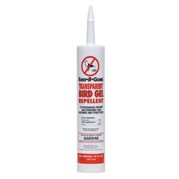 Picture of Bird B Gone MMTBG Bird B Gone Transparent Bird Gel - 10oz Tube - Sticky Bird Repellent for Outdoor Use - Deter Pigeons & Starlings - Easy Application with Caulking Gun - Bird Deterrent for Ledges, Pipes & Signs (EA)
