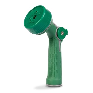 Picture of Gilmour 813762-1003 Gilmour Medium Duty Garden Hose Nozzle with 7 Adjustable Spray Patterns, Water Hose Nozzle for Watering Garden or Lawn, Green (EA)