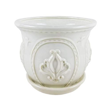 Picture of TRENDSPOT INC CR10152-06D TRENDSPOT 6 in. W Ceramic Planter White - Total Qty: 2 (PK-2-EA)