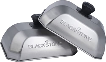 Picture of Blackstone 5207 Blackstone 5207 Rectangle Basting Cover Small 2-Pack Griddle Accessories, Stainless Steel, Cheese Melting Dome and Steaming Cover, Best for Use on Flat Top Griddle Grill Cooking Indoor or Outdoor (EA)