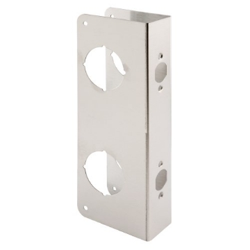 Picture of Prime U 10539 Prime-Line U 10539 Stainless Steel Lock and Door Reinforcement Plate for 1-3/4 In. Thick Doors, Stainless Steel Finish (Single Pack) (EA)