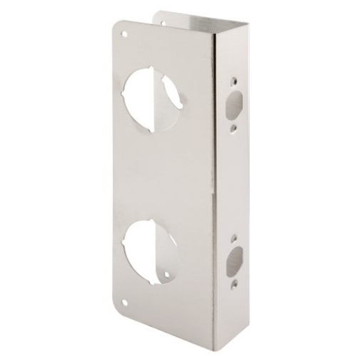 Picture of Prime U 10539 Prime-Line U 10539 Stainless Steel Lock and Door Reinforcement Plate for 1-3/4 In. Thick Doors, Stainless Steel Finish (Single Pack) (EA)