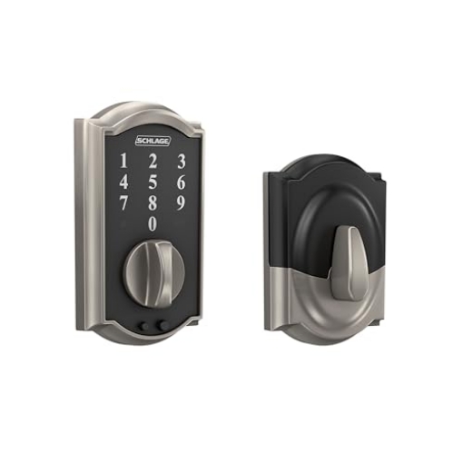 Picture of Ingersoll Rand BE375VCAM619 Schlage BE375 CAM 619 Touch Camelot Deadbolt, Electronic Keyless Entry Lock, Satin Nickel (EA)