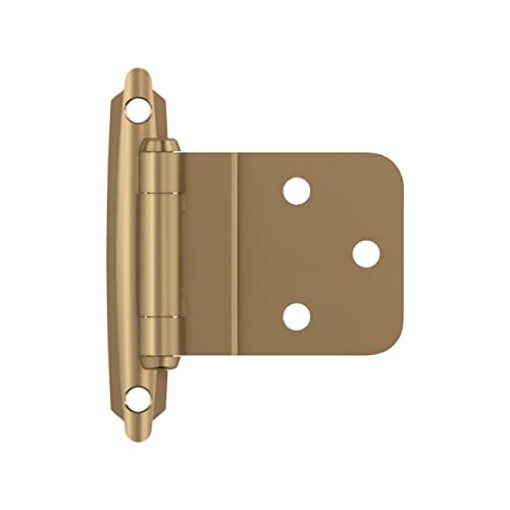 Picture of Amerock BPR3428CZ Amerock BPR3428CZ | Cabinet Hinge | 3/8 in (10 mm) Inset Self Closing Face Mount | Champagne Bronze | Kitchen Cabinet Door Hinge | 1 Pair/2 Pack | Functional Hardware (EA)