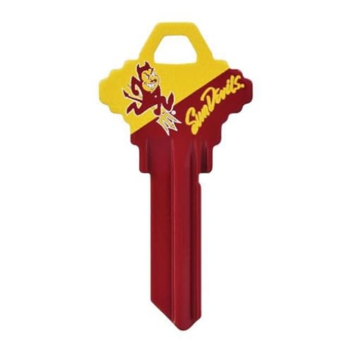 Picture of HILLMAN 89965 Hillman Arizona Sun Devils Painted Key House/Office Universal Key Blank Single Sided - Case of: 66 (PK-6-EA)