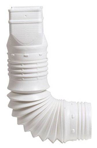Picture of AMERIMAX ADP53129 Flex-Drain 53127 Flexible Downspout Extension Adapter, 3 by 4 by 4-Inch, White (EA)