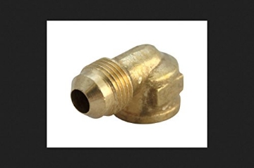 Picture of JMF COMPANY 4506267 JMF 5/8 in. Dia. x 1/2 in. Dia. Flare To FPT To Elbow Yellow Brass Elbow (PK-5-EA)