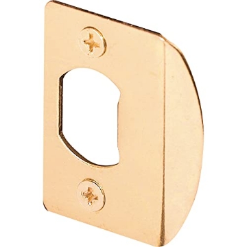Picture of Prime E 2232 Prime-Line E 2232 Standard Latch Strike, 1-5/8 In., Steel, Brass Plated Finish (2 Pack) (EA)