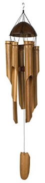 Picture of WOODSTOCK PERCUSSION INC C101 Woodstock Chimes Asli Arts Collection, Half Coconut Bamboo Chime, Large (36'') Bamboo Wind Chimes for Outdoor, Patio, Home or Garden Décor (C101) (EA)